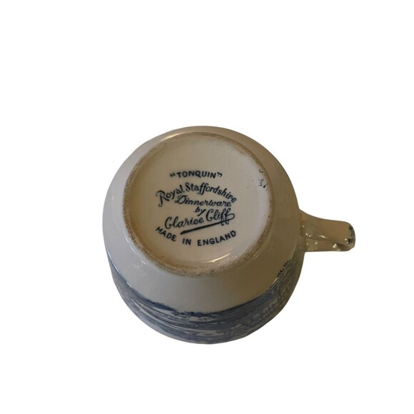 Royal Staffordshire Clarice Cliff Tonquin Tea Cup Blue - Picture 2 of 4